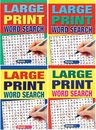 Set of 4 LARGE PRINT A4 SIZE 64 Page WORD SEARCH PUZZLE BOOKS series 3015