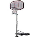 Yaheetech Portable Basketball Hoop,7 to 10 FT Adjustable Height Basketball Stand System for Youth Adult Indoor Outdoors w/Wheels & 43 Inch Backboard