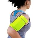 E Tronic Edge Phone Holder for Running - Cell Phone Holder Arm Bands w/Reflective Logo - Armband w/Strap Fits iPhone & Android - Neon, Small