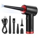 OTAO Electric Cordless Compressed Air Duster -51000RPM,3 Speed, Fast-USB Charging Keyboard Cleaner with LED Light for Dust Off/Cleaning Computer Electronics/Inflating Pool Toys, Replace Air Can/Pump