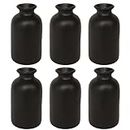YANLING 6 Pack Black Vase Ceramic Vases for Home Decor, 4.8 inch Small Black Ceramic Vases for Centerpieces, Boho Vases for Table, Living Room, Shelf Dried Flowers Decor