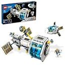 LEGO 60349 City La Stazione Spaziale Lunare, Set Ispirato alla NASA, Giocattolo Con 5 Minifigure Astronaute, con Capsula di Ormeggio e Laboratori
