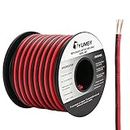 TYUMEN 40FT 18 Gauge 2pin 2 Color Red Black Cable Hookup Electrical Wire LED Strips Extension Wire 12V/24V DC Cable 18AWG Flexible Wire Extension Cord for LED Ribbon Lamp Tape Lighting