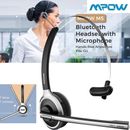 MPOW Bluetooth Headset Headphones with Microphone For Computer PC Centre Call