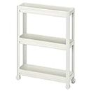 Ikea Polypropylene Plastic Voguish Perfect Shelf Unit with Castors (White )