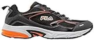 Fila Men's Memory Stir Up 3 Running Shoes Black/Castlerock/Vibrant Orange 10
