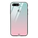 DailyObjects Unicorn Gradient Glass Case Cover for iPhone 7 Plus| Polycarbonate TPU Slim Back Cover | Anti Shock, Scratch Resistant | Sturdy Design | Full Body Protection | Wireless Charging