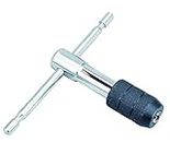 Groz Tap Wrench with T-Type Handle for use in Hard to Reach Areas| Ideal for Holding Taps, Reamers, Screw Extractors & Other Small Hand Turned Tools| Hardened Steel Jaws| Tap Size: M2-M5| TW/3-16