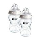 Tommee Tippee Baby Bottles, Natural Start Anti-Colic Baby Bottle with Medium Flow Breast-Like Teat, 340ml, 3m+, Self-Sterilising, Baby Feeding Essentials, Pack of 2