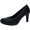 Clarks Adriel Viola, Zapatos de tacón con Punta Cerrada Mujer, Negro (Black Leather), 37 EU