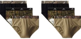 Mossy Oak Mens Briefs Size M (32-34) Camo Camouflage Underwear 6 Briefs