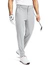 Soothfeel Men's Golf Joggers Pants with 5 Pockets Slim Fit Stretch Sweatpants Running Travel Dress Work Pants for Men, 04-halo Gray, XX-Large
