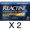 Reactine Extra Strength 84 Tablets 24 Hour Allergy Symptom Relief Medicine 