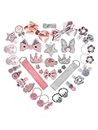 Angel Bear 36 Pieces Cute Hair Band Bows Baby Elastic Hair Ties Hair Accessories Ponytail Holder Cartoon Hairpins Set For Baby Girls Teens Infant Toddlers Beautiful Assorted Styles