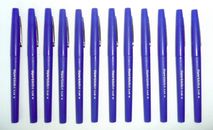 PAPER MATE Flair Felt Tip Blue Pens SET OF 12 Office/School Supplies >NEW<