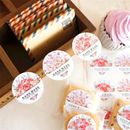 54 pcs/lot Hand made Flower Sticker Labels food Seals for Wedding party gift-hf