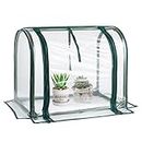 SUMGROW Mini Tabletop Garden Greenhouse 23x12x16.5 Inches Nursery Plant Cover Tent Humidity Domes for Indoor and Outdoor Home Gardening Germination and Seedling Propagation (GH001)