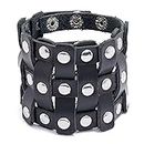 Licogel Cuff Wristband Faux Leather Vintage Adjustable Punk Bracelet Bangle Wristband Outdoor Warp Hand Decorative Decoration Sport Personalized