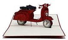 Motorroller E-Roller Elektroroller Scooter "Vespa" 3d Klappkarte, Pop Up Karte, Glückwunschkarte, Grußkarte, Geschenkkarte