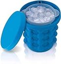 SIDDHI VINAYAK Creation Silicone Reusable Silicon ICE Cube Bag Maker Cubes Ball Save Wine Gel Space Genie Bucket ICE Bucket (Blue)