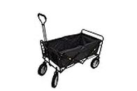 MacSports Collapsible Folding Outdoor Utility Wagon, Black