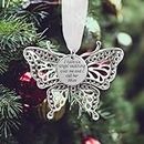 Memorial Ornaments Butterfly in Memory of Loved One Sympathy Gifts Christmas Tree Hanging I Have an Angel Watching Over Me Bereavement Gifts with Silk Ribbon & Red Gift Box