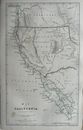 1850 Karte von Kalifornien von G.H. Swanston antike Karte mit Goldregion