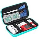 Canboc Hard Case for Apple MagSafe Battery Pack, Traverl Carrying Protective Holder Storage Case for Mag Safe Power Bank for iPhone, Mesh Pocket fits Power Adapter and Cable, Turquoise
