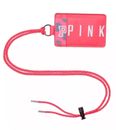 Brand New Victoria's Secret PINK Lanyard I.D. Holder Badge In Neon Red