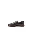 Thomas Crick Men's Lucas Loafer Formal Leather Slip-On Shoes Black