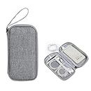 Travel Electronics Organizer Case,Handheld Mobile Power Bank Storage Bag,Portable Electronic Accessories Carrying Case for Mobile Phone Power Bank USB Cable Earphone SD Card Flash Drive (Gray)
