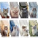 Teling 24 Pcs Cute Cat Mini items Cat Small Spiral Pocket item Small Kitten items for Kids Cat Party Decoration Teacher Classroom Rewards Office Travel Supplies, 2.4 x 3.9 Inches