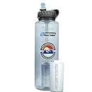 Epic Nalgene OG Grande | Water Filtration Bottle | Wide Mouth 48 oz | USA Made Bottle | American Made Filter Removes 99.99% of Tap Water Contaminants Lead Chlorine Chromium 6 Arsenic Chloroform, Smoke Grey