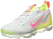 Nike Women's Air Vapormax 2021 Fk Grey Running Shoes 7.5 US (DH4088-002), Photon Dust/Hyper Pink-Bright Mango-Volt