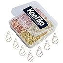 Gold and Rose Gold Cute Paper Clips, 300 Pcs Smooth Stainless Steel Tear-Shaped Wire Paperclips for Office Supplies Wedding Women Girls Kids Students Paper Document Organizing