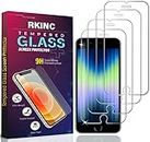 Screen Protector [4-Pack] for Iphone SE 3 2022/2 2020, Iphone 7 / Iphone 8, RKINC Tempered Glass Film Screen Protector, 0.33mm [LifetimeWarranty][Anti-Scratch][Anti-Shatter][Bubble-Free]