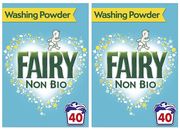 2 x Fairy Non-Bio Laundry Washing Powder Detergent, Sensitive 2 x 40 WL