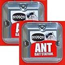 Nippon Ant Bait Station twin - Nippon ant killer | Ant Bait Station outdoor, ant nest killer bait stations, use as ant killer indoor, home, garden | Ant Control to Destroys ants & nests (ant traps)