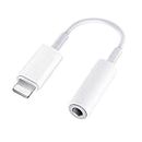 Lightning to 3.5mm Headphone Jack Adapter [Apple MFi Certified] iPhone 3.5mm Audio Aux Adapter Dongle Earphone Converter Compatible with iPhone 14/13/12/11/XS Max/X/XR/8/7/6/iPod Supports all iOS
