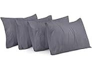 Utopia Bedding Queen Pillow Cases - 4 Pack - Envelope Closure - Soft Brushed Microfiber Pillow Covers - Shrinkage and Fade Resistant Pillowcases Queen Size 20 X 30 Inches (Queen, Grey)