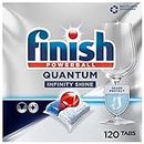 Finish Quantum Infinity Shine Spülmaschinentabs – Geschirrspültabs für kraftvolle Reinigung, Fettlösekraft und Glanz – Sparpack mit 120 Tabs