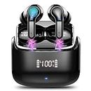 Auriculares Inalámbricos Bluetooth 5.3 HiFi Estéreo con Dual Mic, Cascos con Cancelación de Ruido 40H In-Ear Auriculares IP7 Impermeables Control Táctil USB-C