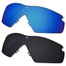 Galvanic Replacement Lenses for Oakley Si M Frame 2.0 | Si M Frame 3.0 Sunglasses - Multiple Choices, Ice + Black Polarized - Combo Pack