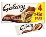 Galaxy Smooth Milk Chocolate Bars, Snack Bars, Sharing Pack, 4 x 42g