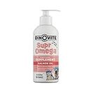 Dinovite SuprOmega Wild Caught Salmon Oil for Dogs & Cats - GMO Free Omega 3 Skin & Coat Supplement - Skin & Coat Meal Topper for Dogs & Cats - 16 oz