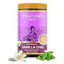 Just Vedic Vanilla Chai Tea (100 Grams, 50 Cups) - Helps with Calmness and Sugar Craving - Vanilla Tea Leaves
