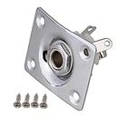 Accessories Gold/Silver/Black Square Style Jack Plate Guitar Bass Jack Output Jack Connection Holes For Electric Guitar Parts Accessories durable (Color : Chrome)