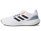 adidas Mens Run Falcon 3.0 Shoes, White/Black/Crystal White, 7.5 US