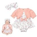 22'' Medylove Reborn Baby Girl Doll Clothes Suitable for 22-24 inch Reborn Dolls Toddler Girl Accessories Dress+Headband