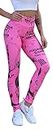 In One Clothing Mallas de deporte para mujer, de talle alto, pantalones de yoga, pantalones largos de calle y deportes, Pink-02., XXL